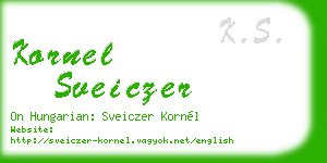 kornel sveiczer business card