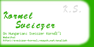 kornel sveiczer business card